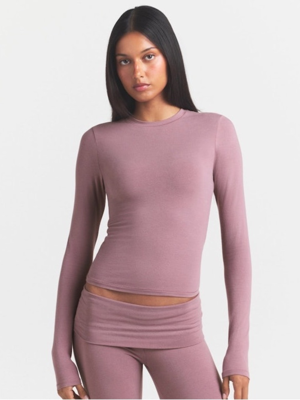 Skims Cotton Jersey Long Sleeve Tshirt